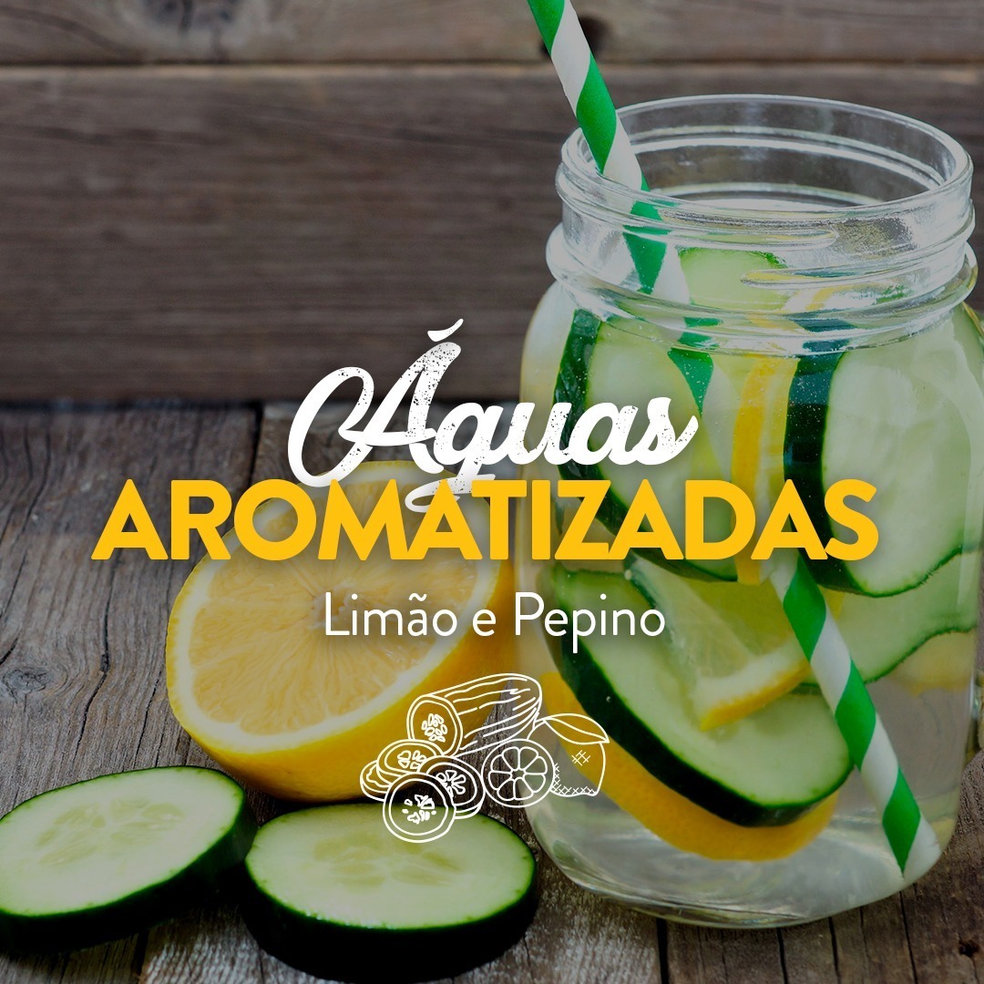 Água Aromatizada: Limão e Pepino